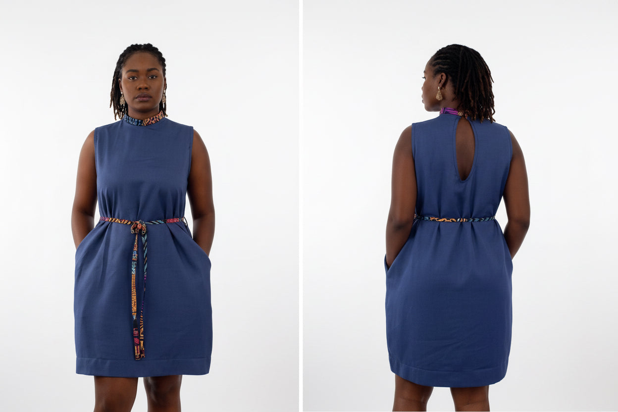 denim with Ankara dress