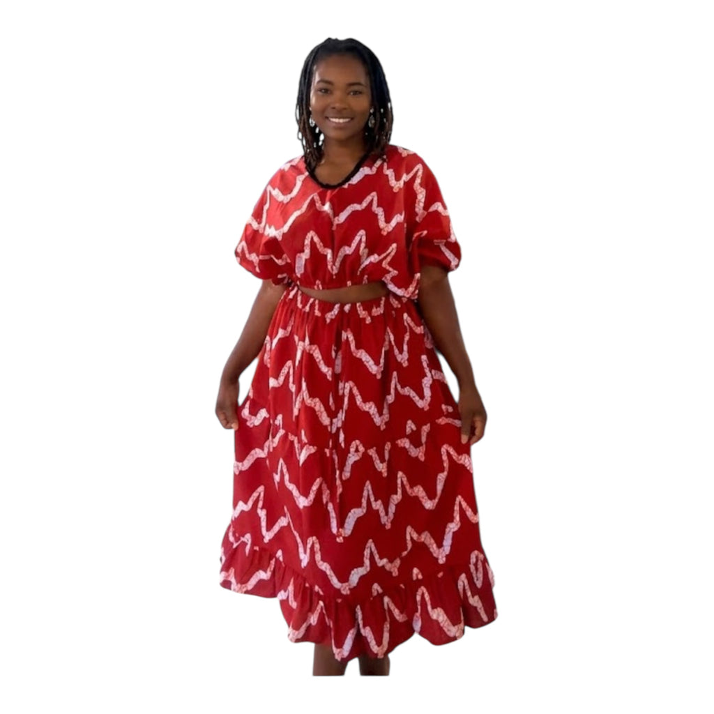 Ankara skirt and blouse