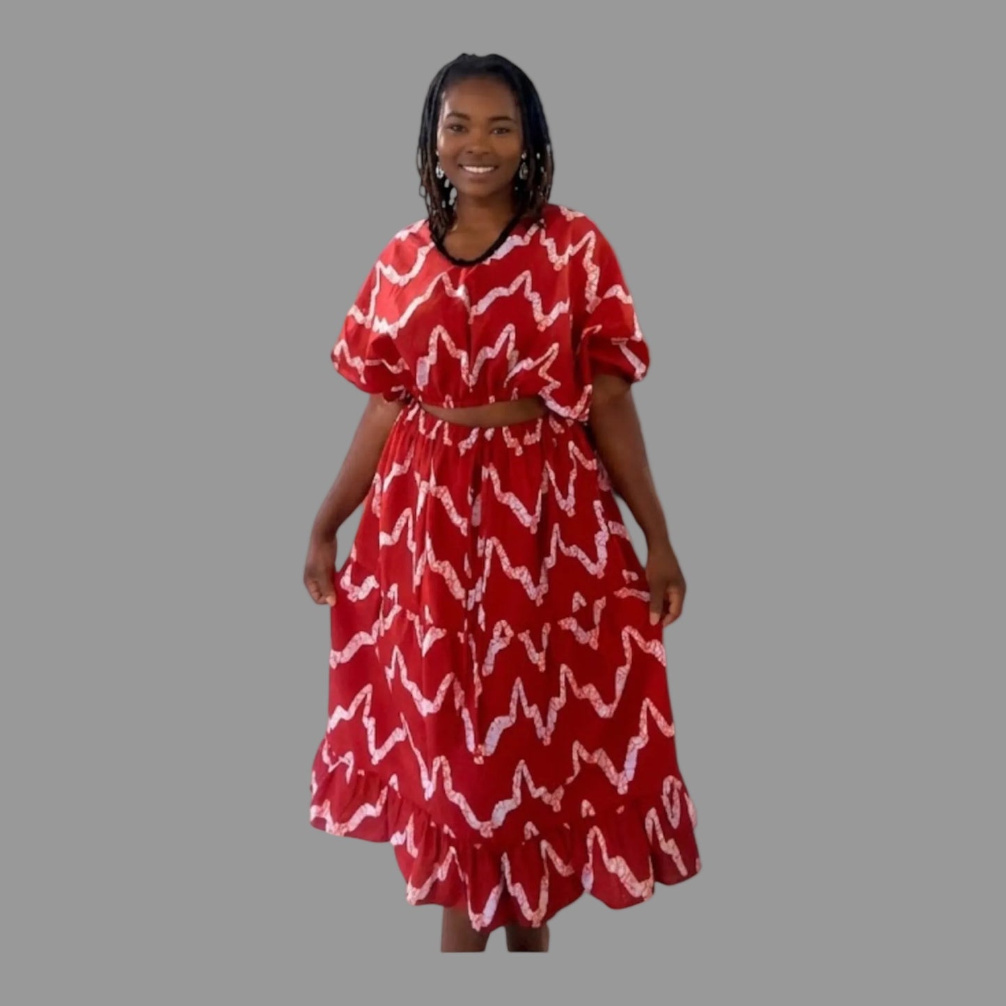 Ankara skirt and blouse