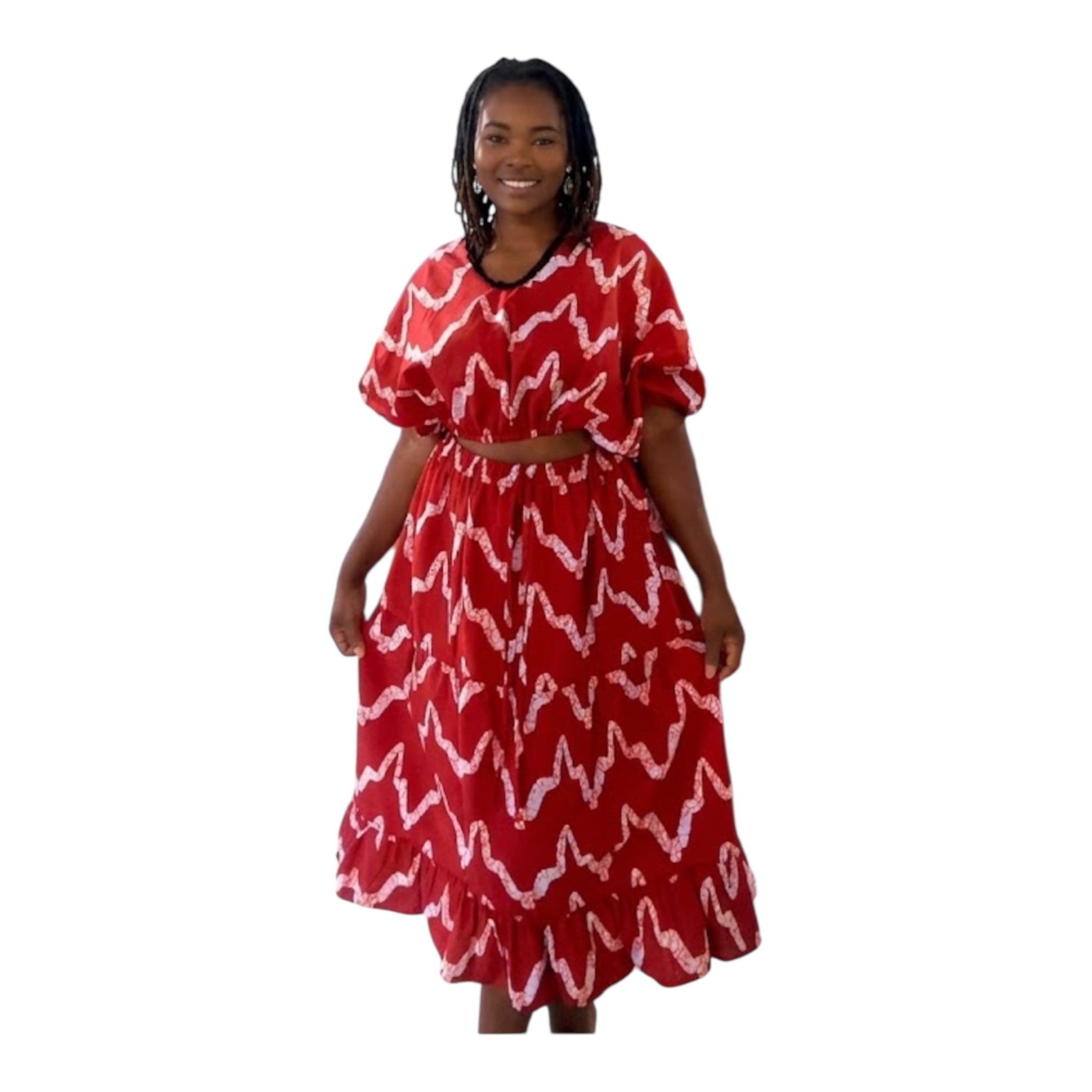 Ankara skirt and blouse